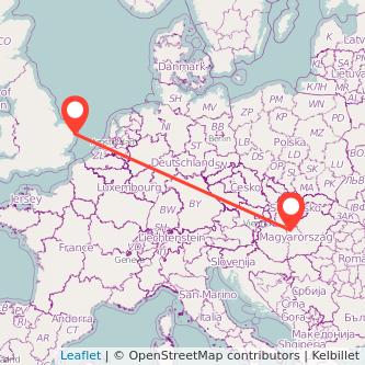 Lowestoft Budapest train map