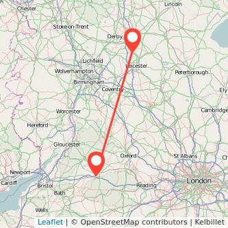 Loughborough Swindon bus map