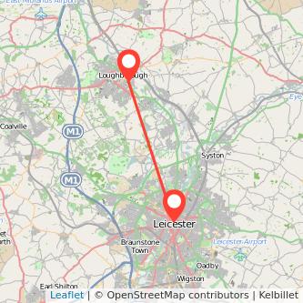 Loughborough Leicester train map