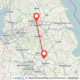 Loughborough Leeds train map