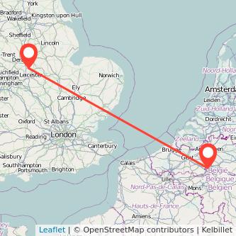 Loughborough Brussels bus map