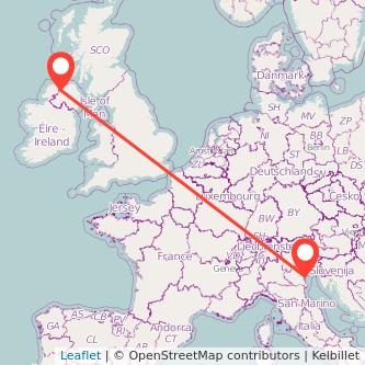 Derry Venice flight map