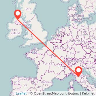 Derry Florence flight map