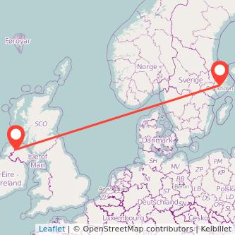 Derry Stockholm flight map