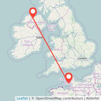 Derry Jersey flight map