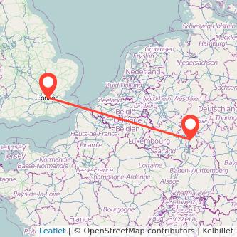 London Darmstadt Mitfahrgelegenheit Karte