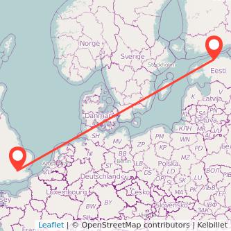 London Tallinn bus map