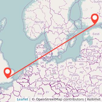 London Helsinki train map
