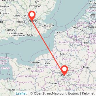 London Paris Mitfahrgelegenheit Karte