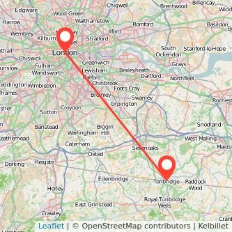 London Tonbridge train map