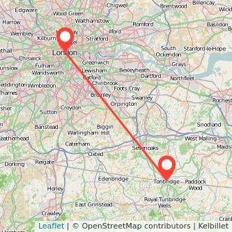 London Tonbridge bus map