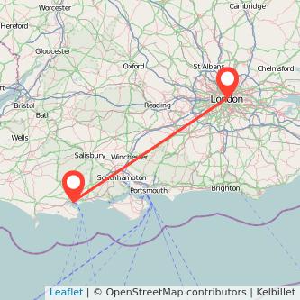 London Poole train map