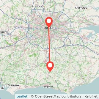 London Haywards Heath bus map