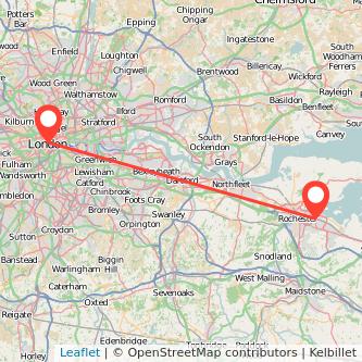 London Gillingham train map