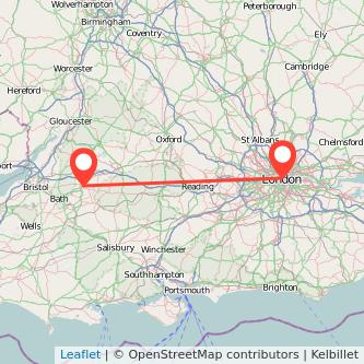 London Chippenham bus map