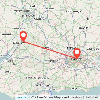 London Cheltenham train map