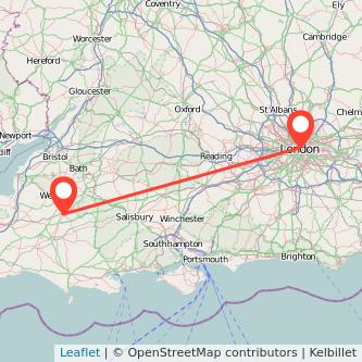 London Castle Cary train map