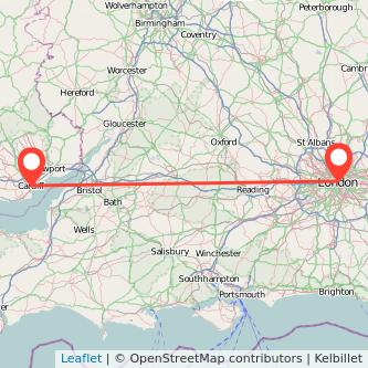 London Cardiff bus map