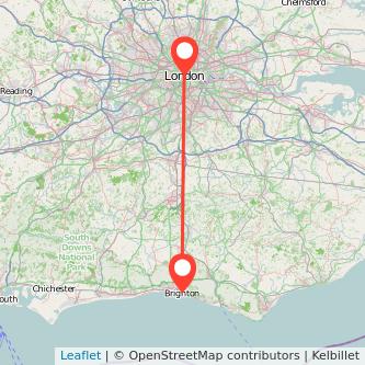 London Brighton train map