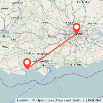 London Bournemouth train map