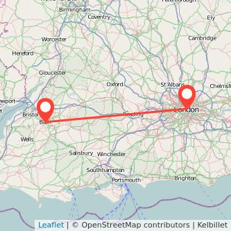 London Bath train map