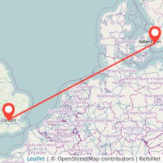 London Malmö train map