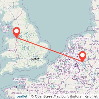 Liverpool Düsseldorf bus map