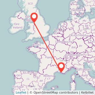 Liverpool Marseille train map