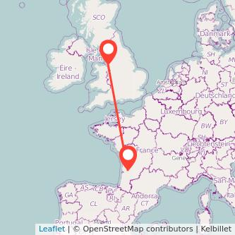 Liverpool Bordeaux bus map