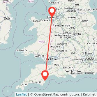 Liverpool Torquay train map