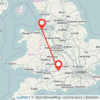 Liverpool Swindon train map