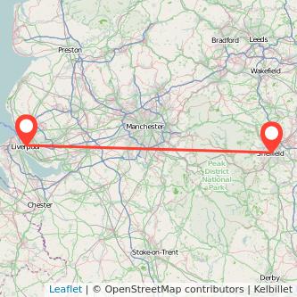 Liverpool Sheffield bus map