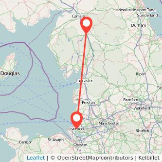 Liverpool Penrith train map