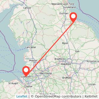 Liverpool Middlesbrough train map