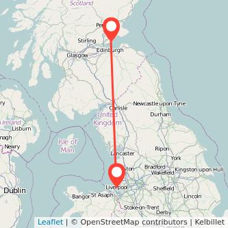 Liverpool Kirkcaldy train map