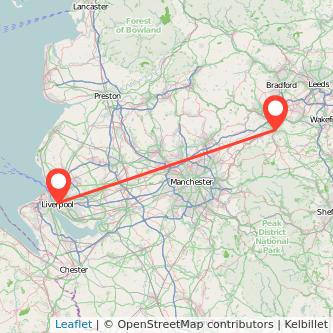 Liverpool Huddersfield train map