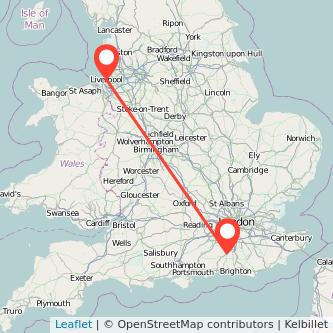 Liverpool Horsham bus map