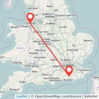 Liverpool Haywards Heath train map