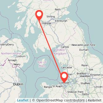 Liverpool Greenock train map