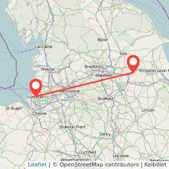 Liverpool Goole train map