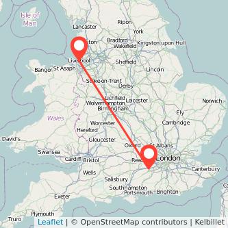 Liverpool Farnborough train map