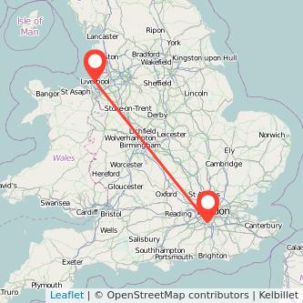 Liverpool Epsom bus map