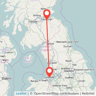 Liverpool Edinburgh train map