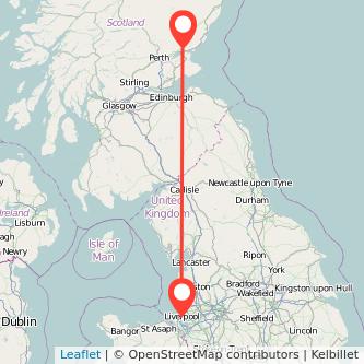 Liverpool Dundee train map