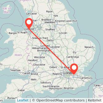 Liverpool Dartford bus map