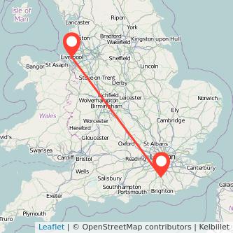 Liverpool Crawley train map