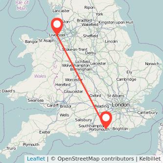 Liverpool Chichester bus map