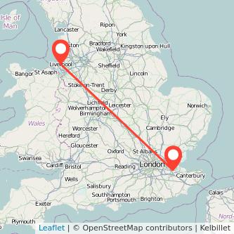 Liverpool Chatham train map