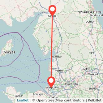 Liverpool Carlisle bus map