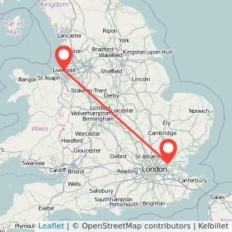 Liverpool Brentwood train map